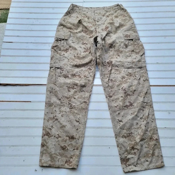 USMC Marine Corps Desert Beige MARPAT Trousers Pants MCCUU MEDIUM Regular P6 - Picture 1 of 11